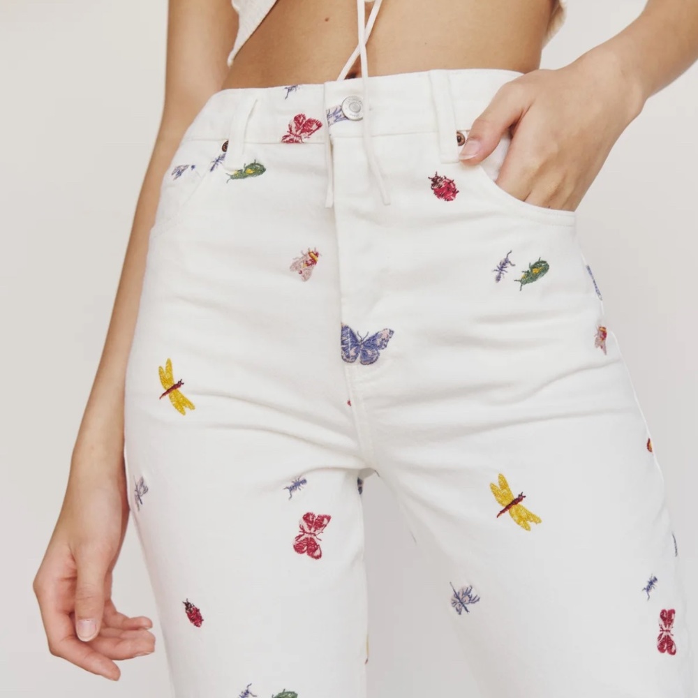 Reformation Cynthia High Rise Straight Jeans